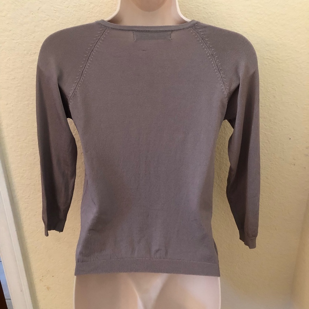 zara beige button down sweater, small - Picture 7 of 11